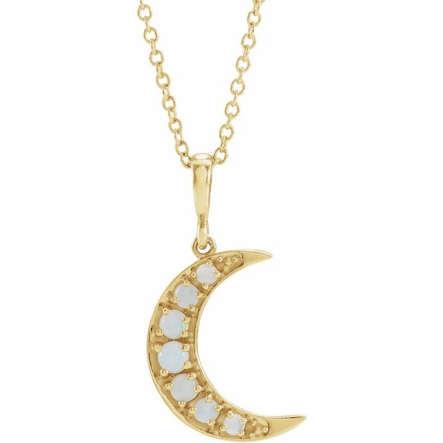 Pavé Crescent Moon Necklace