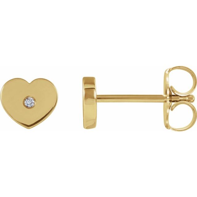 Diamond Heart Earrings